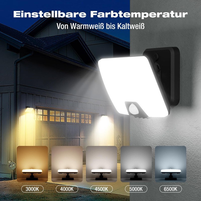 vighep 24 W LED Spotlight with Motion Sensor Outdoor, IP65