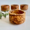 Set of 4 Olive Wood Serving Bowls, Handmade Wooden Bowls