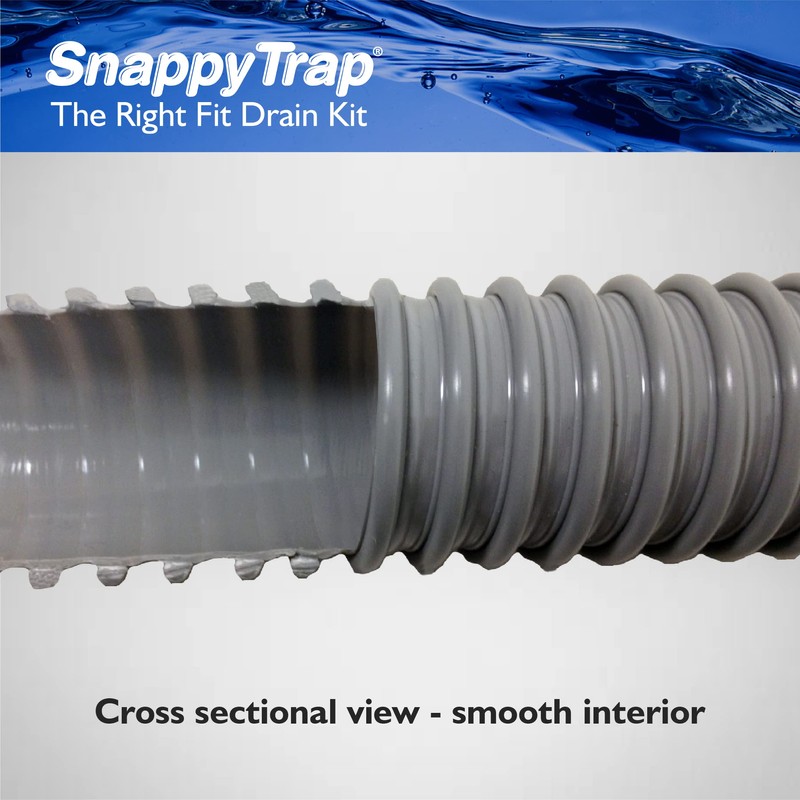Snappy Trap Single Kitchen Sink Drain Kit, 1-1/2" with Flexible