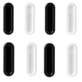 Jindizi 8Pcs Self-Stick Sliding Door Handles Auxiliary Handles for Indoor Window Bathroom Door Window Cupboard Wardrobe Black and White