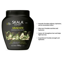 Skala Beauty Hair Masks - Nourishing, Gentle, Hydrating - Hair care Products Conditioner Moisture Shampoo Hydrate Moisturizing Repair Restore Vitamins:_Skala Bomba de Vitaminas Abacate
