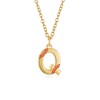 Semoya Softball Initial Necklace for Women Girls, Gold A-Z Letter