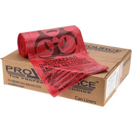 PRO SOURCE Red Biohazard Waste Bags: 30 Gallon Capacity, 1.3 mil Thick (100 Pack)
