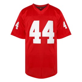 EETUG 44 Red Football Jersey Forrest Gump Shirt Stitched Movie Sports Pullover Casual Men's Clothing S-3XL (Small,44-Red)