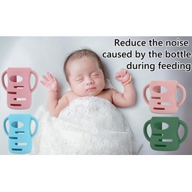 Frezonika 3 Pack Silicone Sleeves Compatible with Dr Brown Wide-Neck Glass Baby Bottles 5OZ/150mL, 100% Silicone Handles for Sippy Cups for Toddlers 1-3, Anti Breakage (5 OZ)