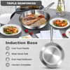 EWFEN 12 Inch Tri-Ply Stainless Steel Frying Pan, Skillet, Induction