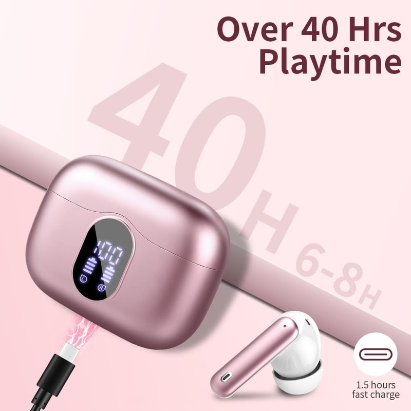 Bluetooth Headphones, Wireless Bluetooth 5.3 Sport In-Ear Headphones with 4