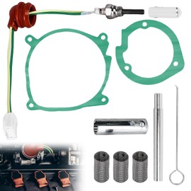 9 Pieces 12 V 5 KW Auxiliary Heater Ceramic Glow Plug Set, Glow Plug Diesel Auxiliary Heater with 2 Gaskets and 3 Filters, Seven Piece Set, Air Diesel Parking Heater Repair Kit for Car Truck Boat