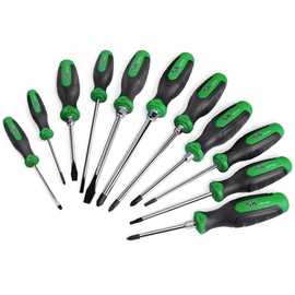 SK 11-Piece Magnetic Screwdriver Set, Includes Slotted/Phillip/Star Screwdrivers, S2 Steel, SureGrip Handle