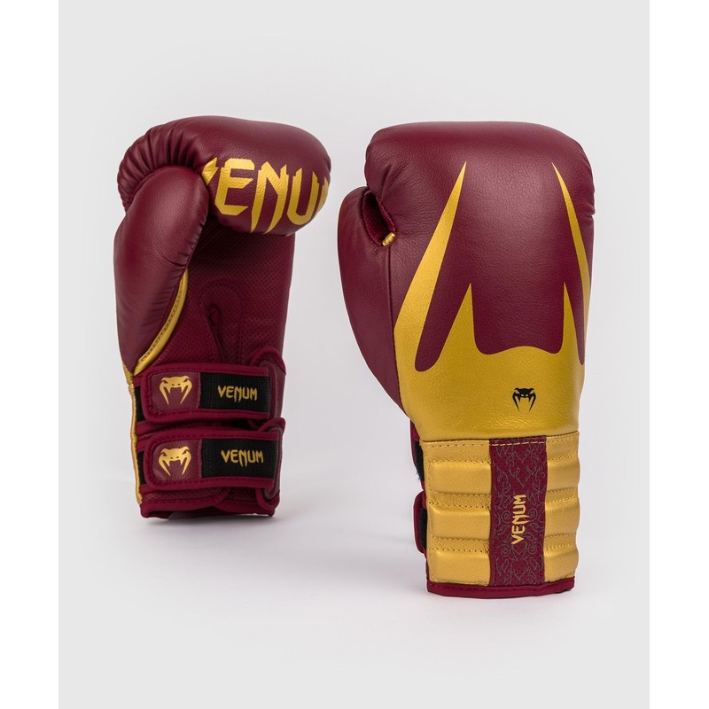 Venum Reverso Boxing Gloves - Cherry Red/Gold - 14-Ounce