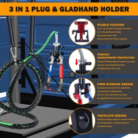 XaXmTee 13.5 FT Semi Truck Air Lines Kit with 2 Pcs Tender Spring Kit and Glad Hands with Gladhand Holder & Handles 3IN1 Trailer Cord and Air Hoses Kit for Truck Trailer Tractor