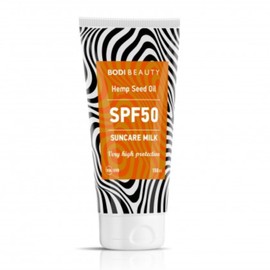 BODI BEAUTY Sun Protection Milk - Sun Cream for Face and Body SPF with Shea Butter, Vitamin A, Vitamin E, Cocoa Butter, Sun Protection SPF for Men and Women, Skincare 150 ml (SPF 50)