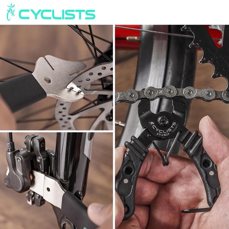 cyclists 2-in-1 Brake Disc Straightening Tool Under Hydraulic Piston Press