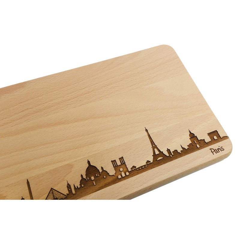 Paris Skyline Bread Board | Beech Breakfast Board | Wooden