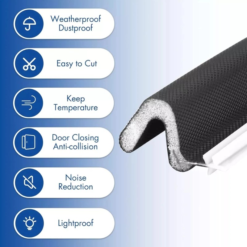 Weather Stripping Door Seal V Shaped Q Foam Kerf Weather