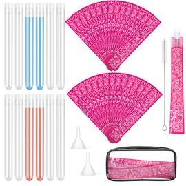 46 Pcs Tampon Flask Set for Women, Includes 12 Reusable Plastic Flasks for Girls, 30 Self Adhesive Wrappers,Juice Flask for Cruise, Concert, Party
