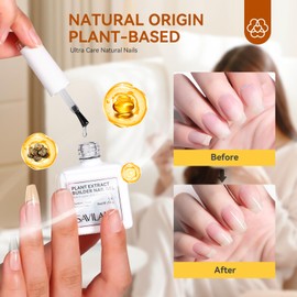 SAVILAND Clear Builder Nail Gel - 15 ml Builder Nail Gel In A Bottle Nail Extension Gel Hard Gel Nail Strengthener Rich in Castor Oil & Vitamin E for Damaged Nails Nail Repair Reforcement Art