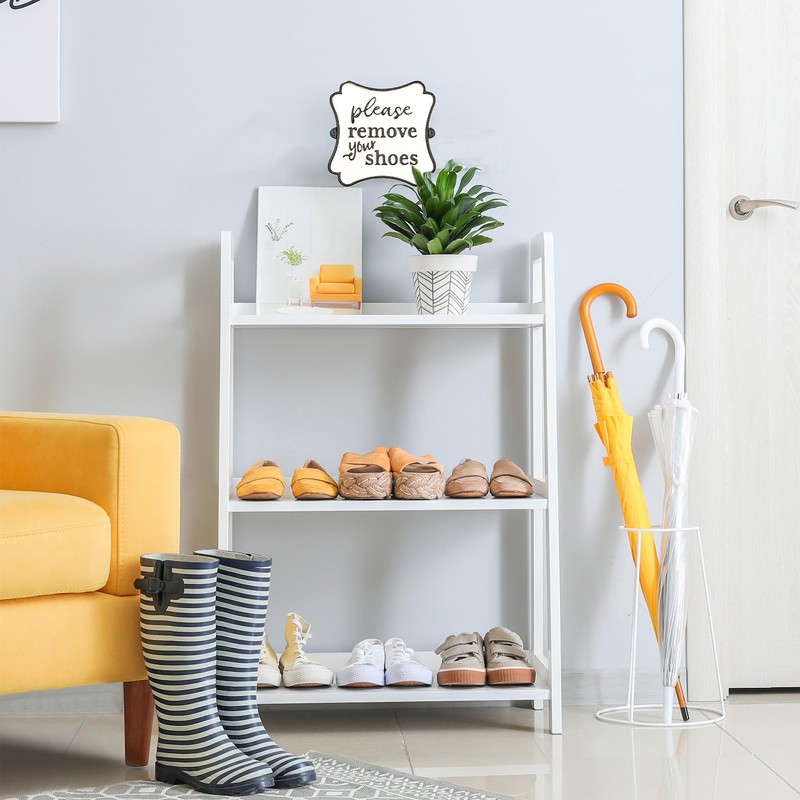 AuldHome Design Cast Iron Sign: Please Remove Your Shoes; Farmhouse