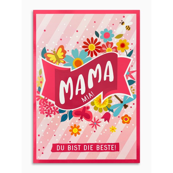 bentino Music Birthday Card, Greeting Card Playing the Song Mammamia,