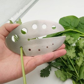 Herb Strippers 11 Holes-Stainless Steel Kitchen Leaf Stripping Tool- Perfect for Removing Stems from Herbs & Kale