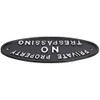 Private Property No Trespassing Cast Iron Sign Plaque Door Wall