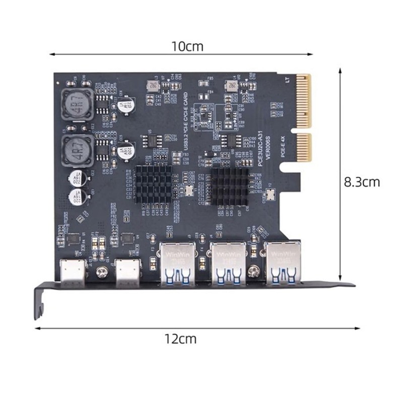 chenyang 5 Port PCI-E 4X to 2 USB C/3 USB