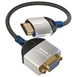 Lumivtx HDMI to VGA Adapter, 1080P@60HZ Unidirectional HDMI Computer to VGA Monitor Adapter (Male to Female) for Computer, Laptop, Desktop, PC, Monitor, HDTV, Projector Display