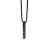 Geoffrey Beene Stainless Steel 3D Vertical Bar CZ Pendant Necklace