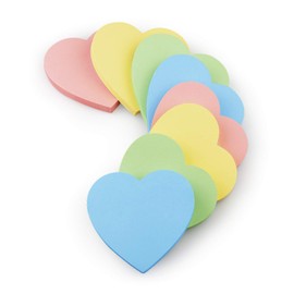Heart Shape Sticky Notes 4 Color Pastel Colorful Sticky Pad 75 Sheets/Pad Self-Sticky Note Pads