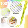 Thenshop 100 Pcs Yellow Highlighters Bulk Pocket Style Gel No