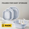 Collapsible Wash Basin Set of 3, Foldable Large Medium Small