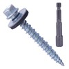BHTOP Metal Roofing Screws 10 x 2 inch, Hex Head