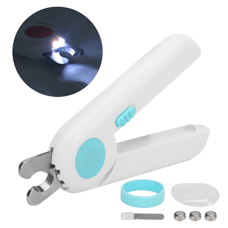LED Pet Nail Clippers Durable Avoid Over Cutting Pet Nail