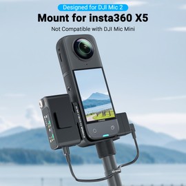 CYNOVA Cold Shoe Holder for Insta360 X5 Accessories, Wireless Microphone Holder, Microphone Holder Compatible with Insta360 X5, Applicable to DJI MIC 2 RX Microphone (Not Suitable for Mic Mini)