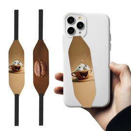 Switchbands Universal Phone Grip Strap |Pack of 2| Cell Phone Loop | Reversible and Custom Phone Band | Phone Holder Grip | Strap for Phone - Smiley Snout