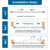 AIZESI 2 Pack Spring Tension Curtain Rod 23-46 Inch Adjustable