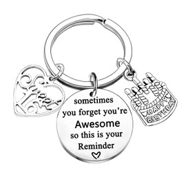 Nimteve 16th Birthday keyring Gift Birthday Keychain Birthday Gifts for Friends Inspirational Birthday Gifts for Women Men (16th birthday gift)
