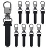 9Pcs Black Detachable Leather Zipper Pull, No-Tool Replacement Zipper Tab