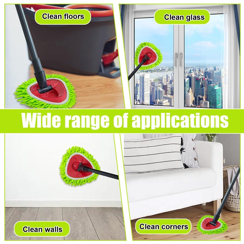 2pcs Mop Replace Head for Ocedar, Chenille Mop Refills Spin
