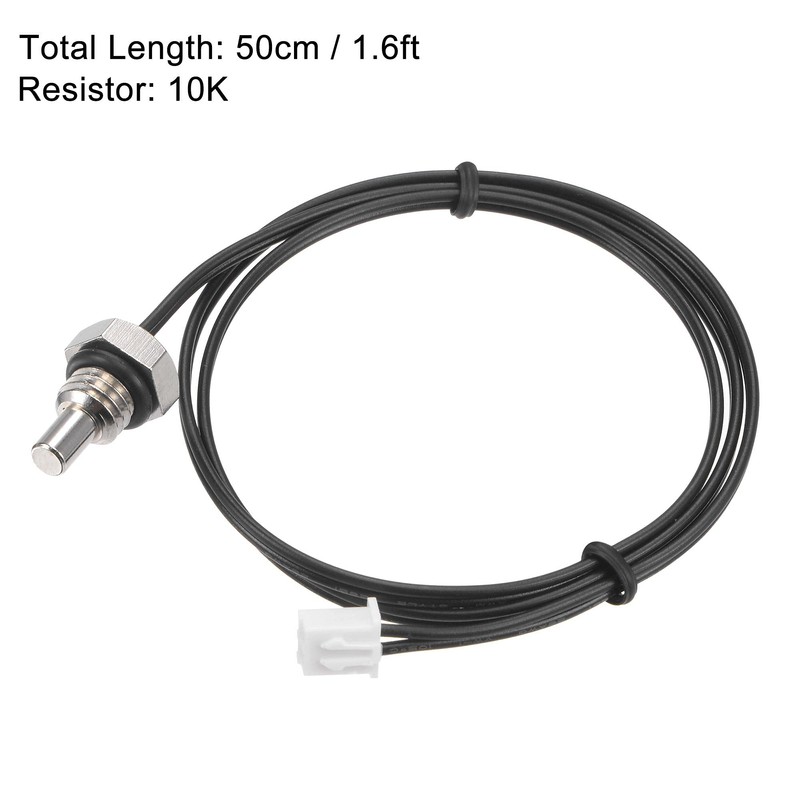 sourcing map 2pcs 10K Temperature Sensor Probe, M8 NTC Thermal