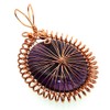 Amethyst Gemstone Copper Spirograph Wire Wrapped Pendant
