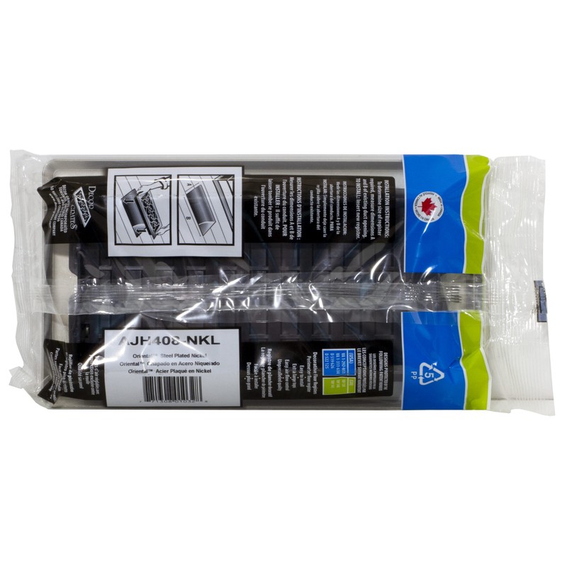 Decor Grates AJH410-C Oriental Floor Register, 4x10 Inches, Chrome