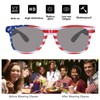 QYVEWY 4 Pairs American Flag Sunglasses Bulk for Men Women