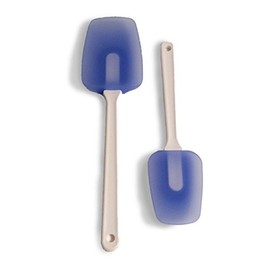Silicone Scrapers Spatulas Set of 2 Blue