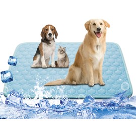 Upgraded Self-Cooling Mat for Dogs & Cats - Thicken Washable, Non-Toxic, Foldable & Non-Slip Dog Cooling mat Pet Cooling Pad for Indoor, Outdoor, Car Kids and Adults Use- Perfect for Summer
