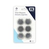 Quartet Silver Tin Disc Magnets, Pack of 6 (Q16006P01-CA-R)