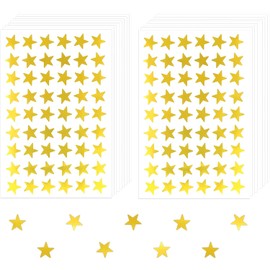 1620Pcs 0.6inch Gold Foil Star Stickers Labels for Kids Reward, Gold Stars for Behavior Chart, Student Planner and School Classroom