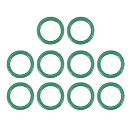 sourcing map Pack of 10 Fluororubber O-Rings, 16 mm OD 12 mm ID 2 mm Width FKM Seal for Machine Sanitary Green