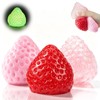 Big Strawberry Glow in The Dark Squishies, Sticky Fruit Squeeze,