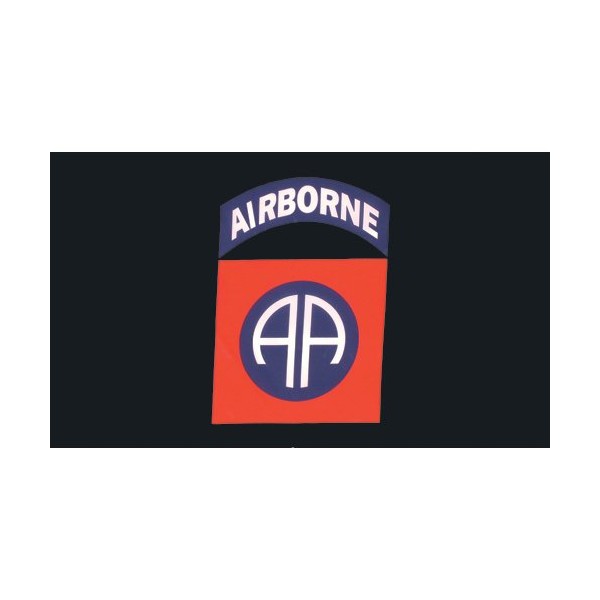 Fox Outdoor 84-123 3 x 5 ft. 82Nd Airborne Flag - Black